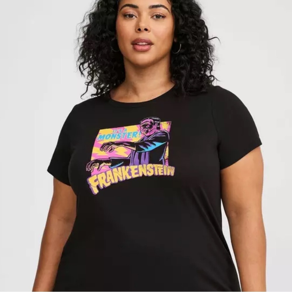 ⚡️ Black Graphic Tee with Frankenstein Design ⚡️